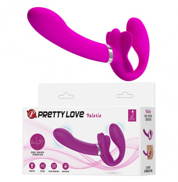 PRETTY LOVE - Valarie Dual-Motor Vibration Wearable (Chargeable - Red Rose)